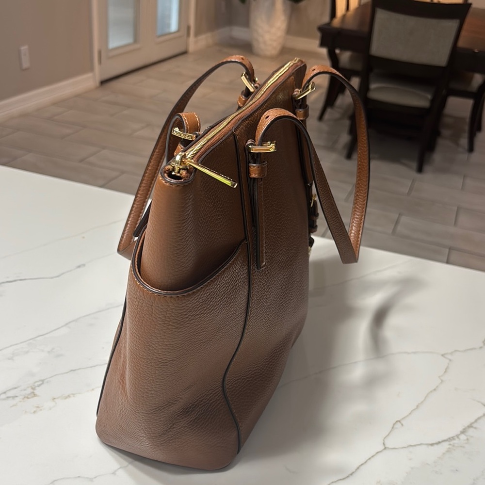 Michael Kors Brown Saffiano Leather Tote - Picture 6 of 17